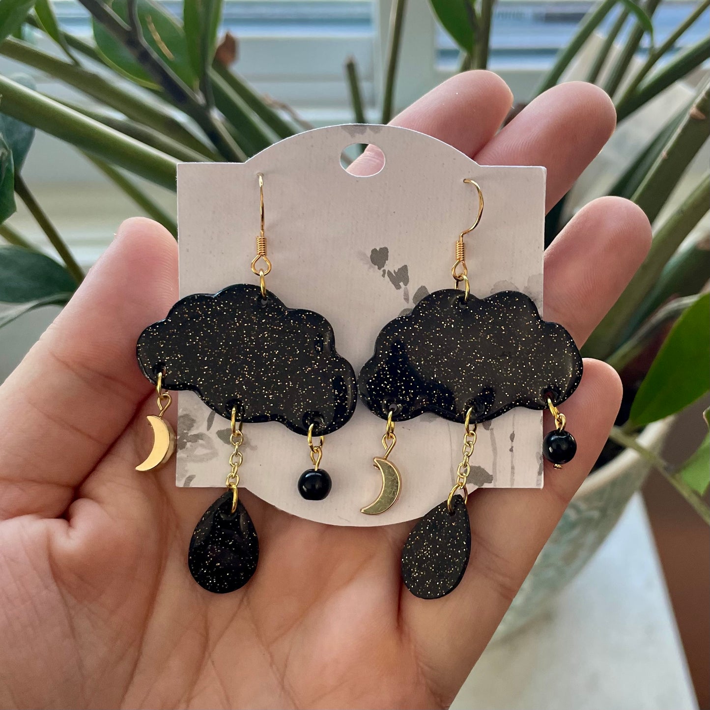 Black Sparkly Mystic Clouds