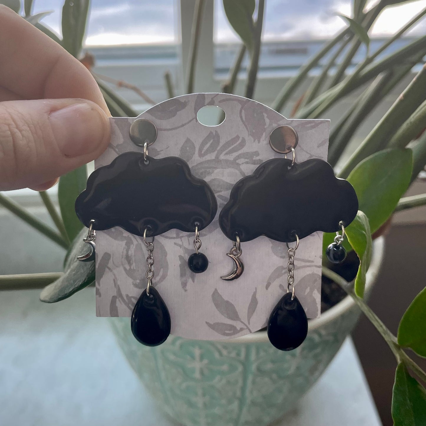 Black Sparkly Mystic Clouds