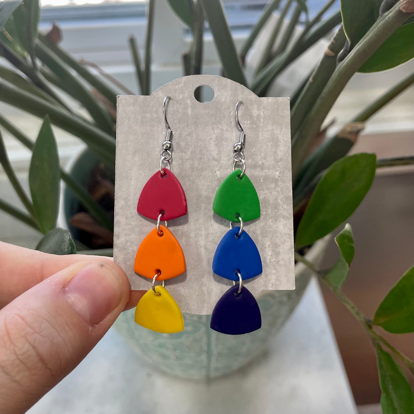 Rainbow Triangle Dangles