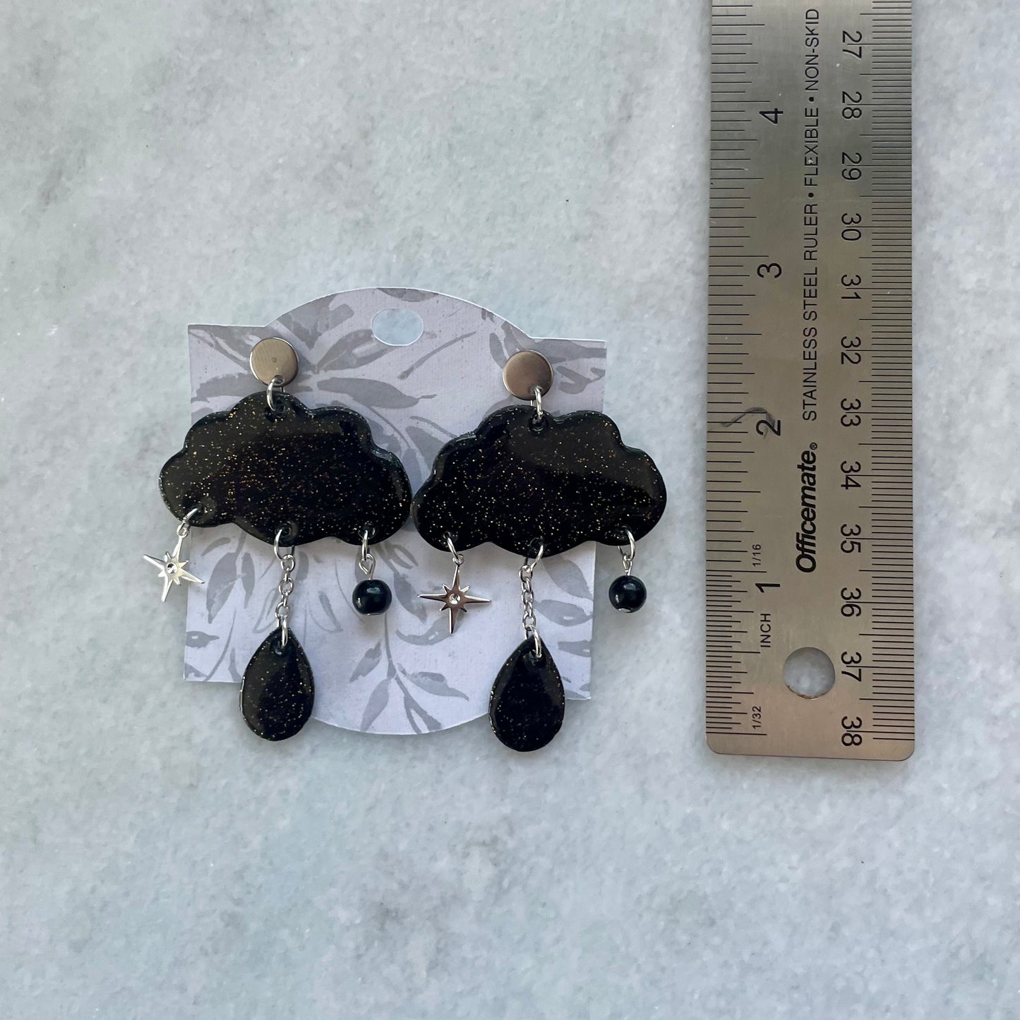 Black Sparkly Mystic Clouds
