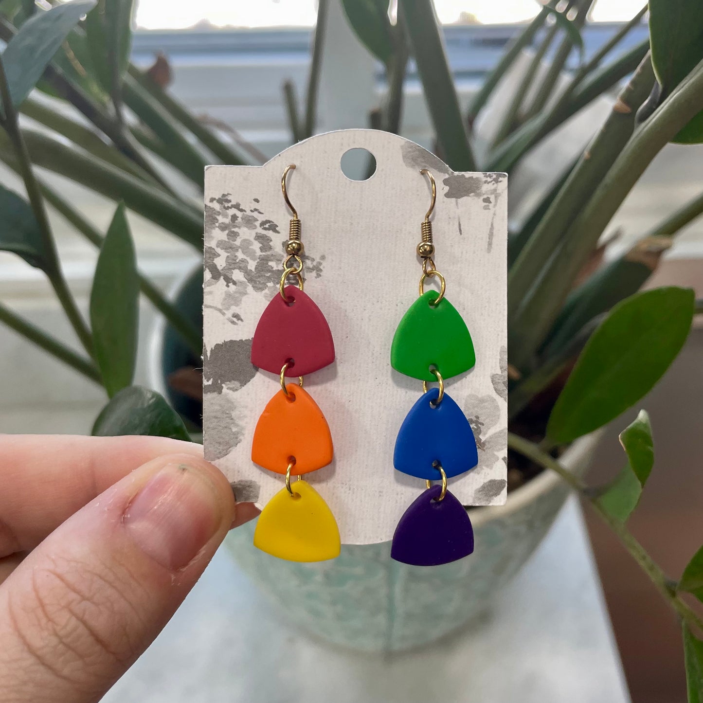Rainbow Triangle Dangles