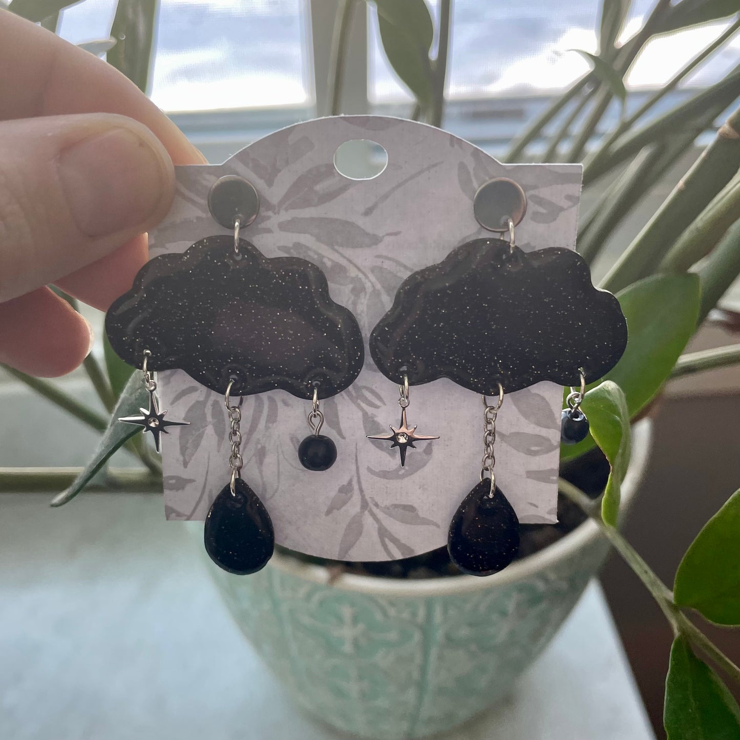 Black Sparkly Mystic Clouds