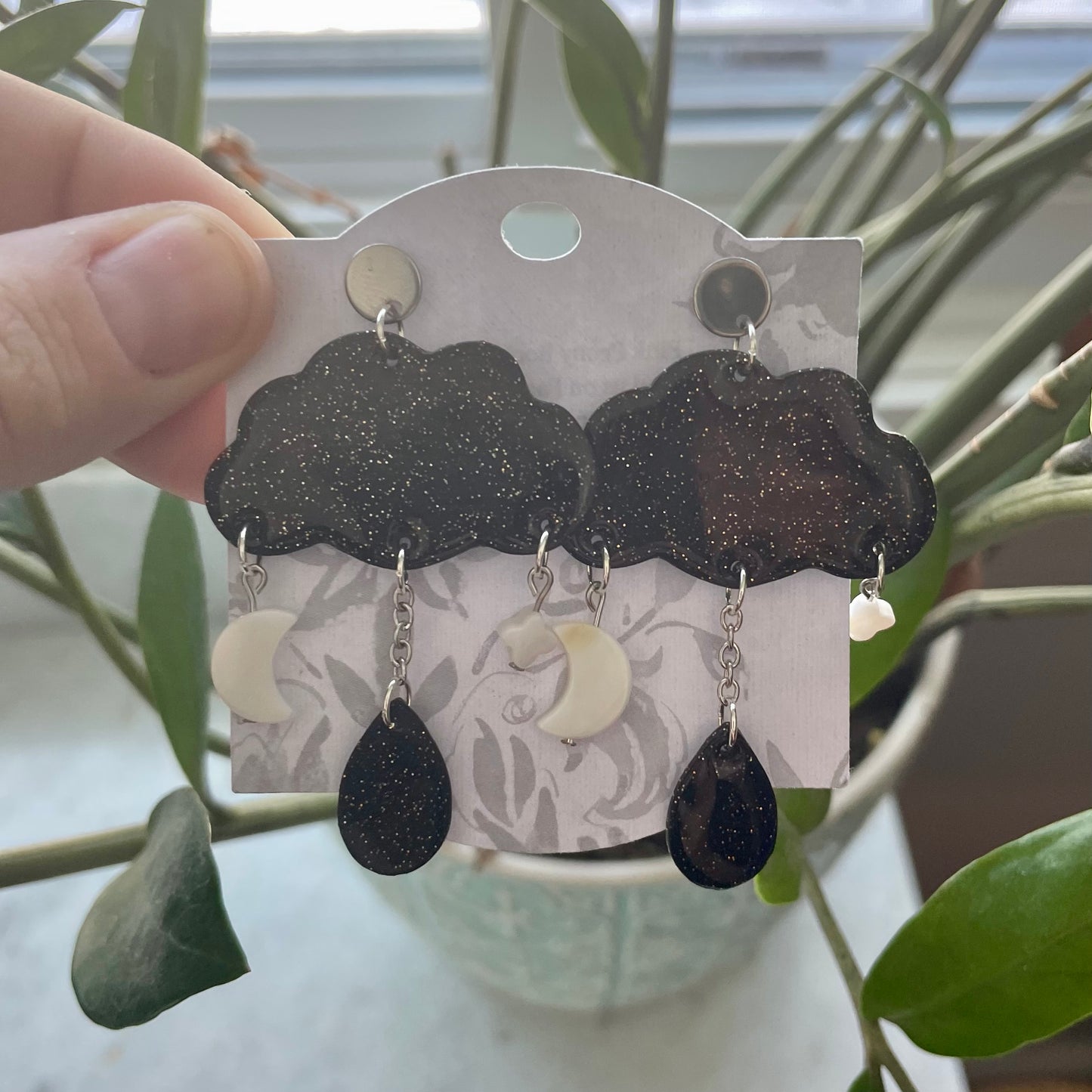 Black Sparkly Mystic Clouds