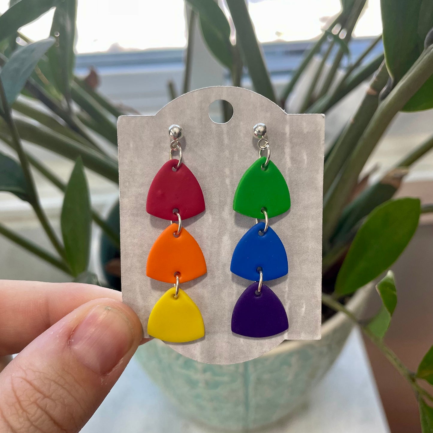 Rainbow Triangle Dangles