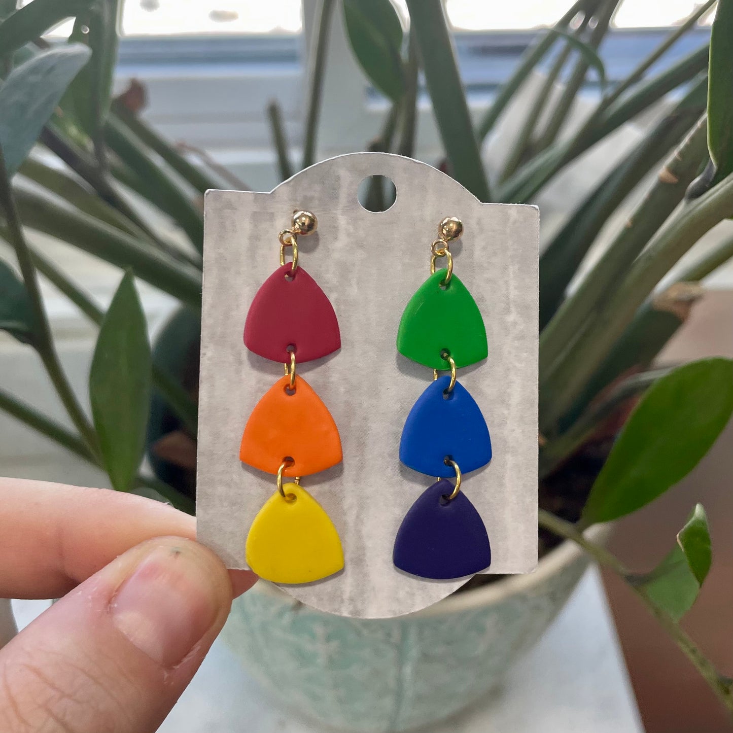 Rainbow Triangle Dangles