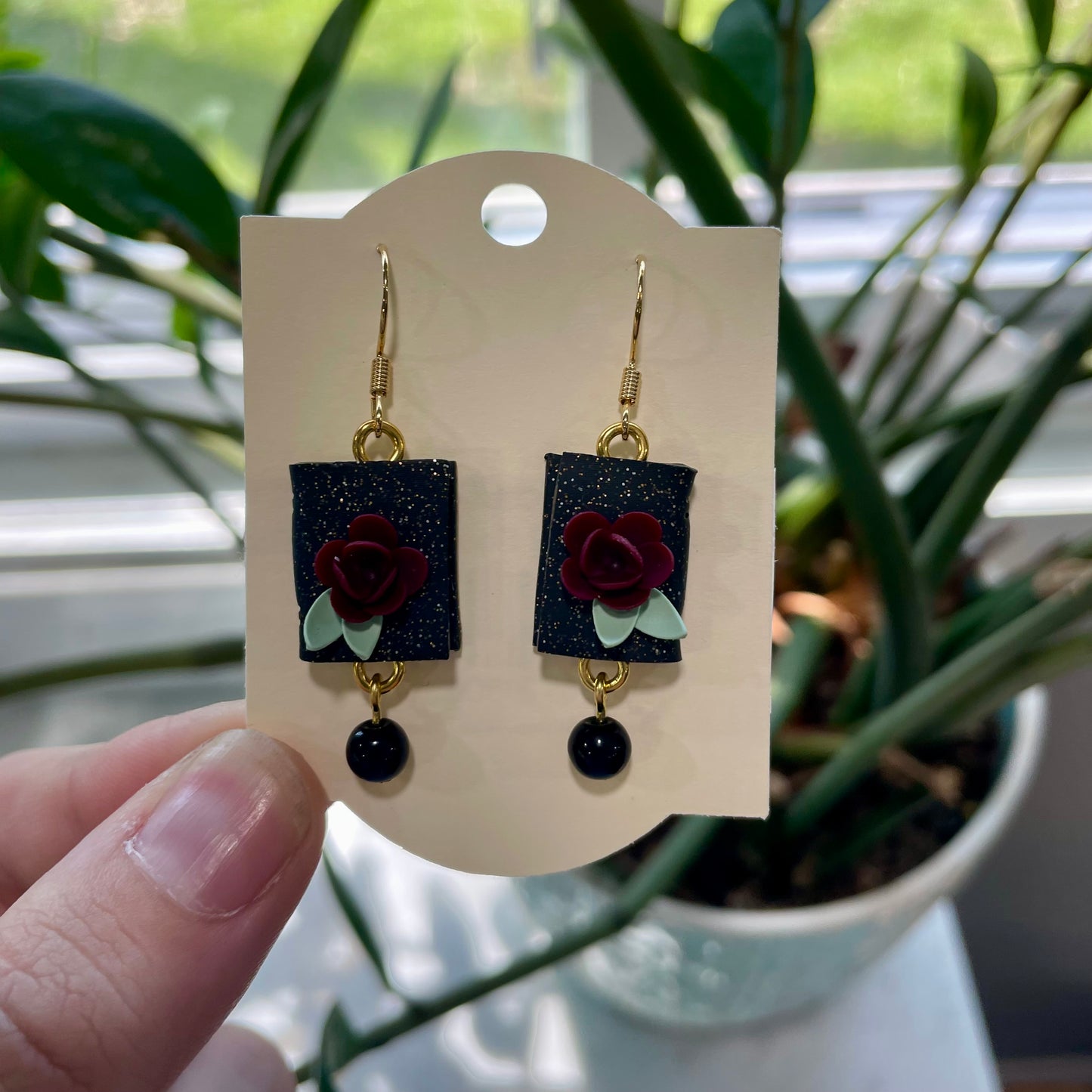 Black Sparkly Floral Books
