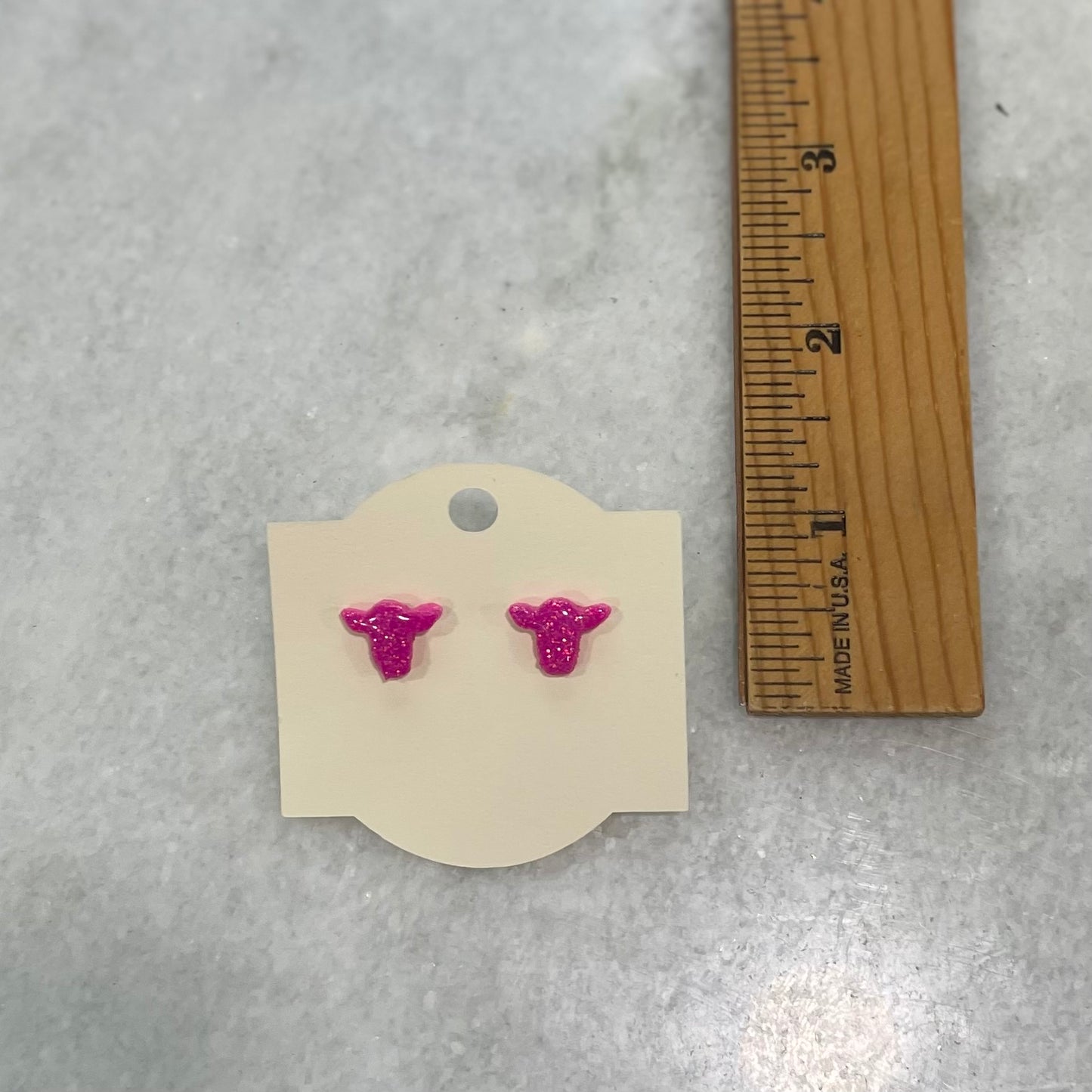 Sparkly Cow Studs