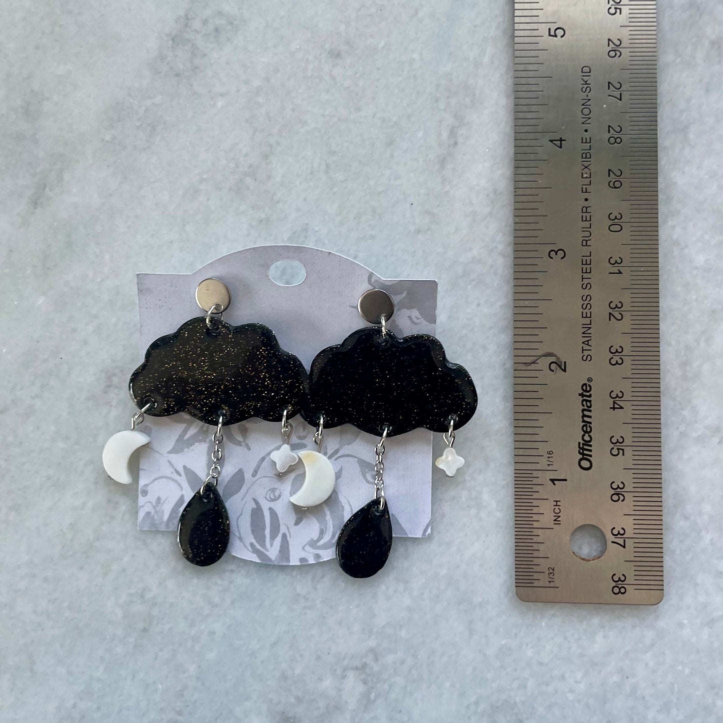 Black Sparkly Mystic Clouds