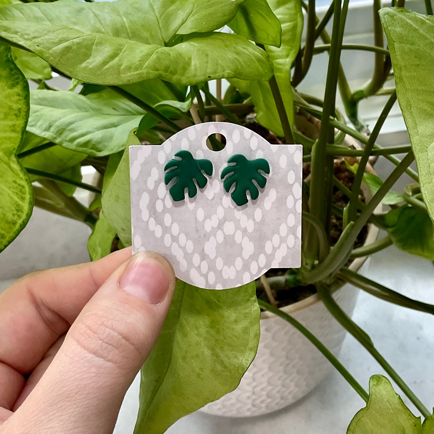 Monstera Studs