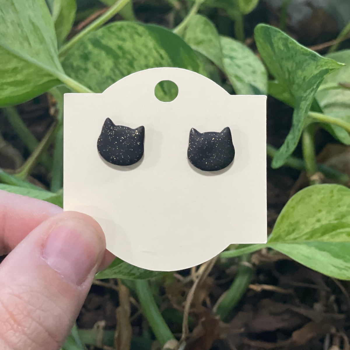 Sparkly Cat Studs