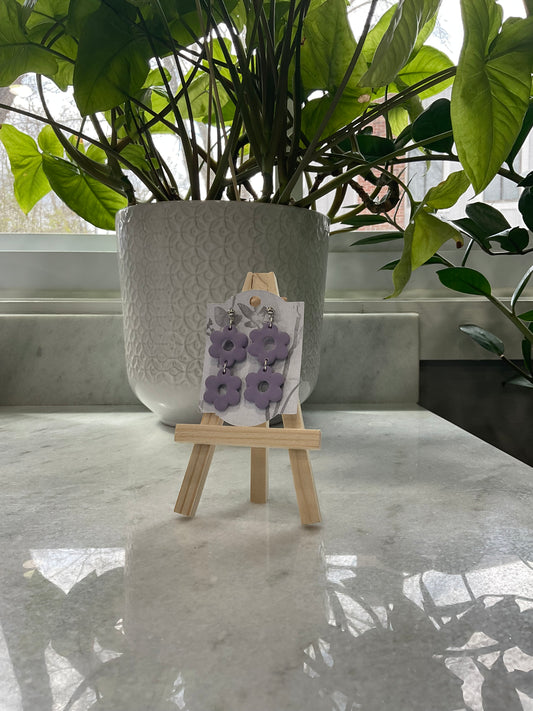 Retro Cascading Floral Spring Purples