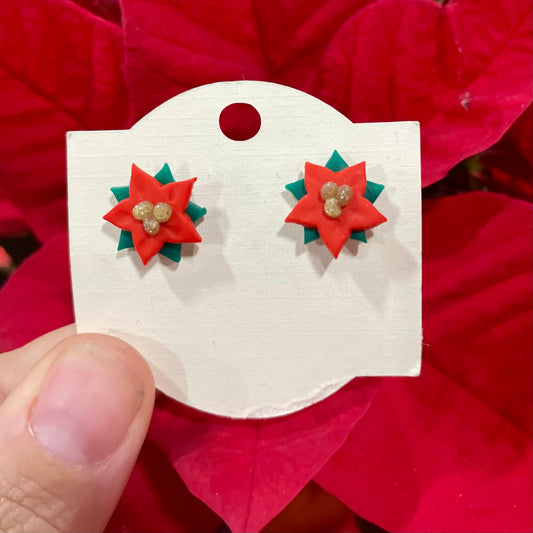 Poinsettia Stud