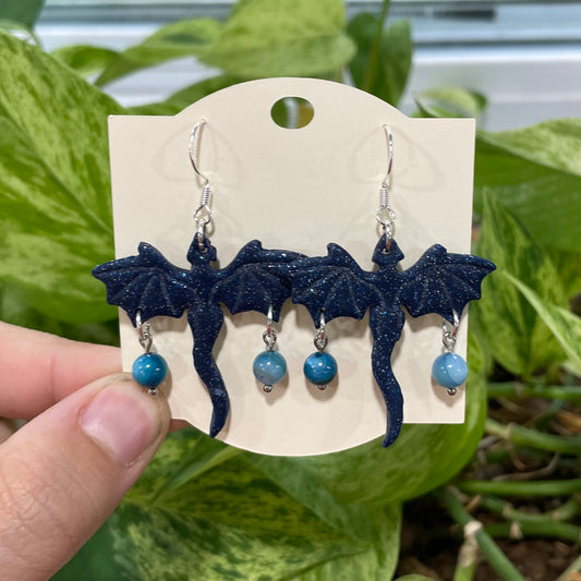 Blue Sparkly Dragons