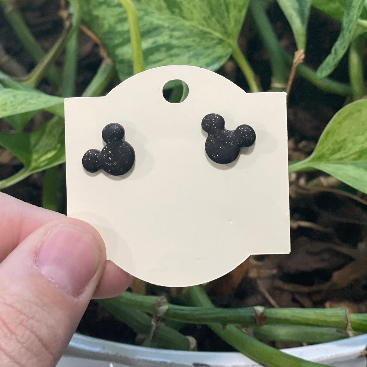 Sparkly Mouse Studs