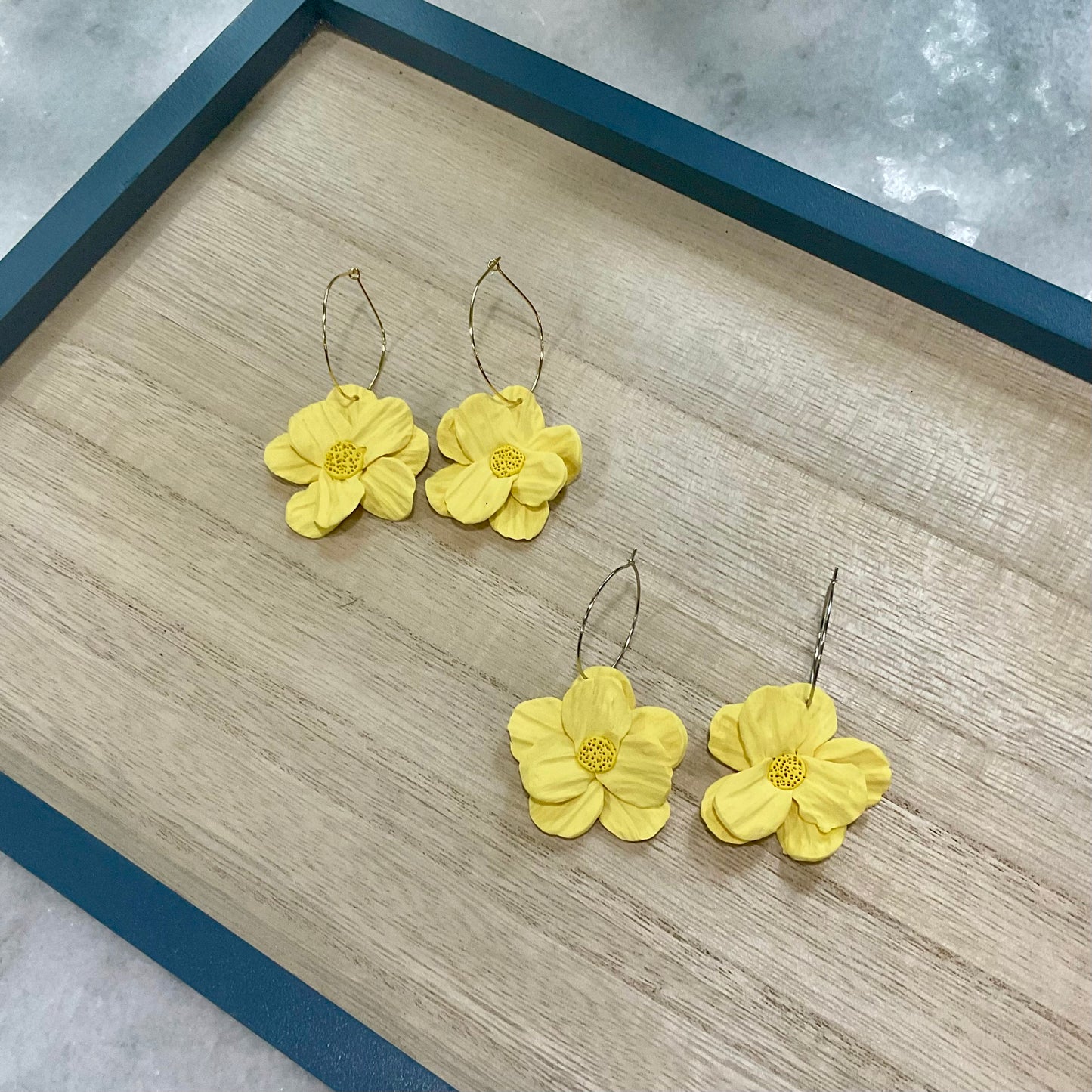 Yellow Poppies Hoops