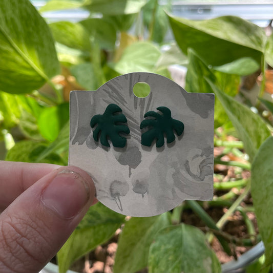 Monstera Studs