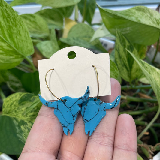 Blue Turquoise Longhorns